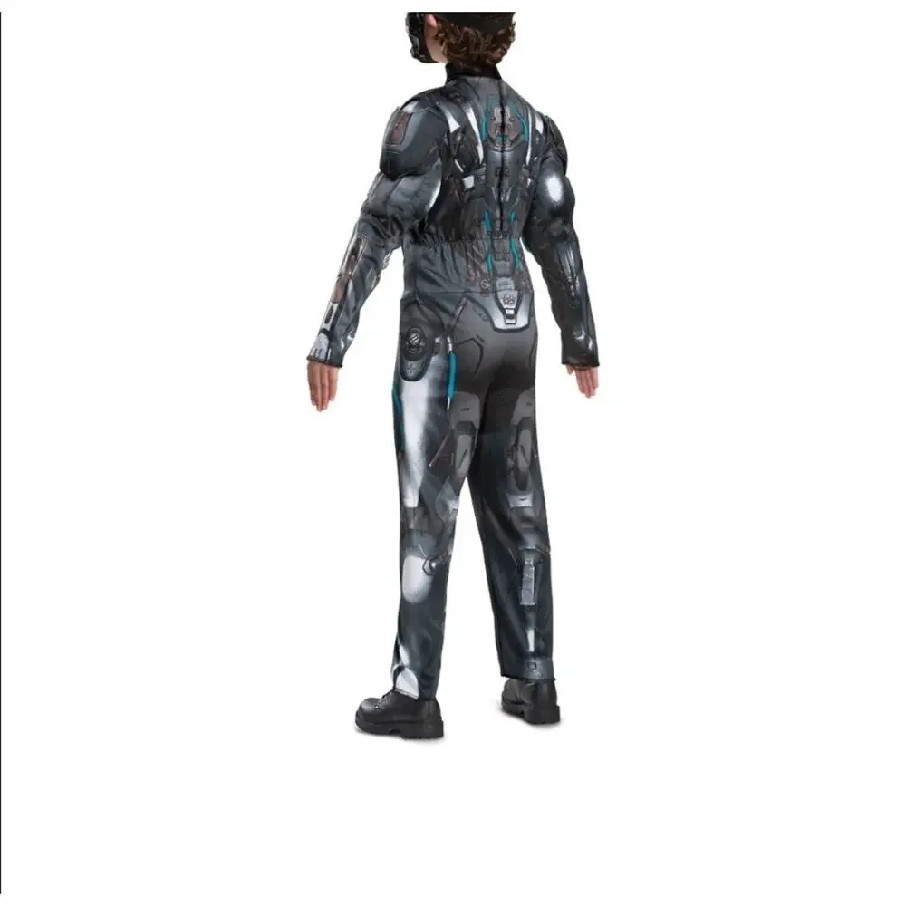 Disguise Halo Boys Halloween Light-Up Spartan Locke Costume Sz M 8/10 w/Mask New